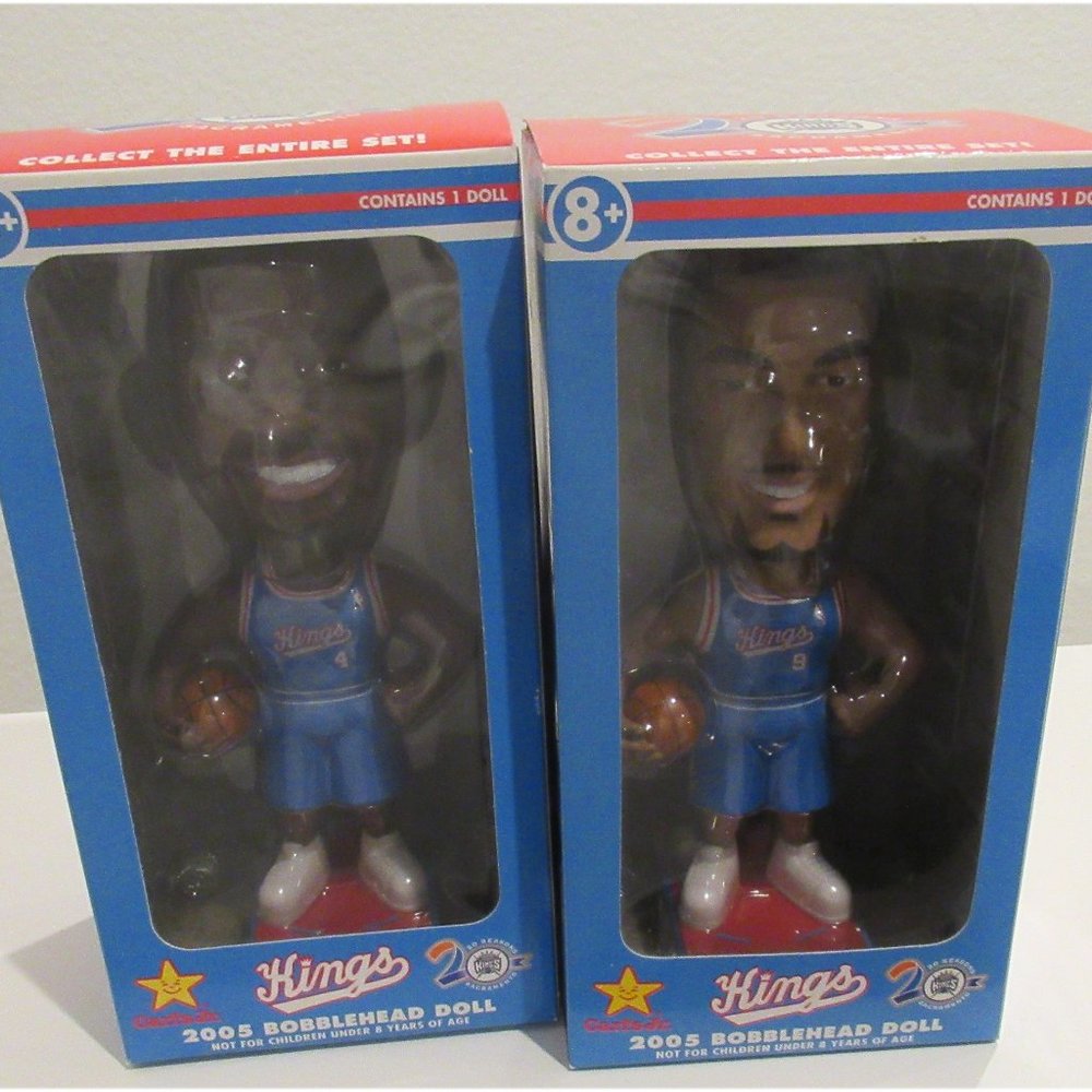 Sacramento Kings 2005 Bobbleheads Chris Webber Brad Miller Barnes w/ Sta…